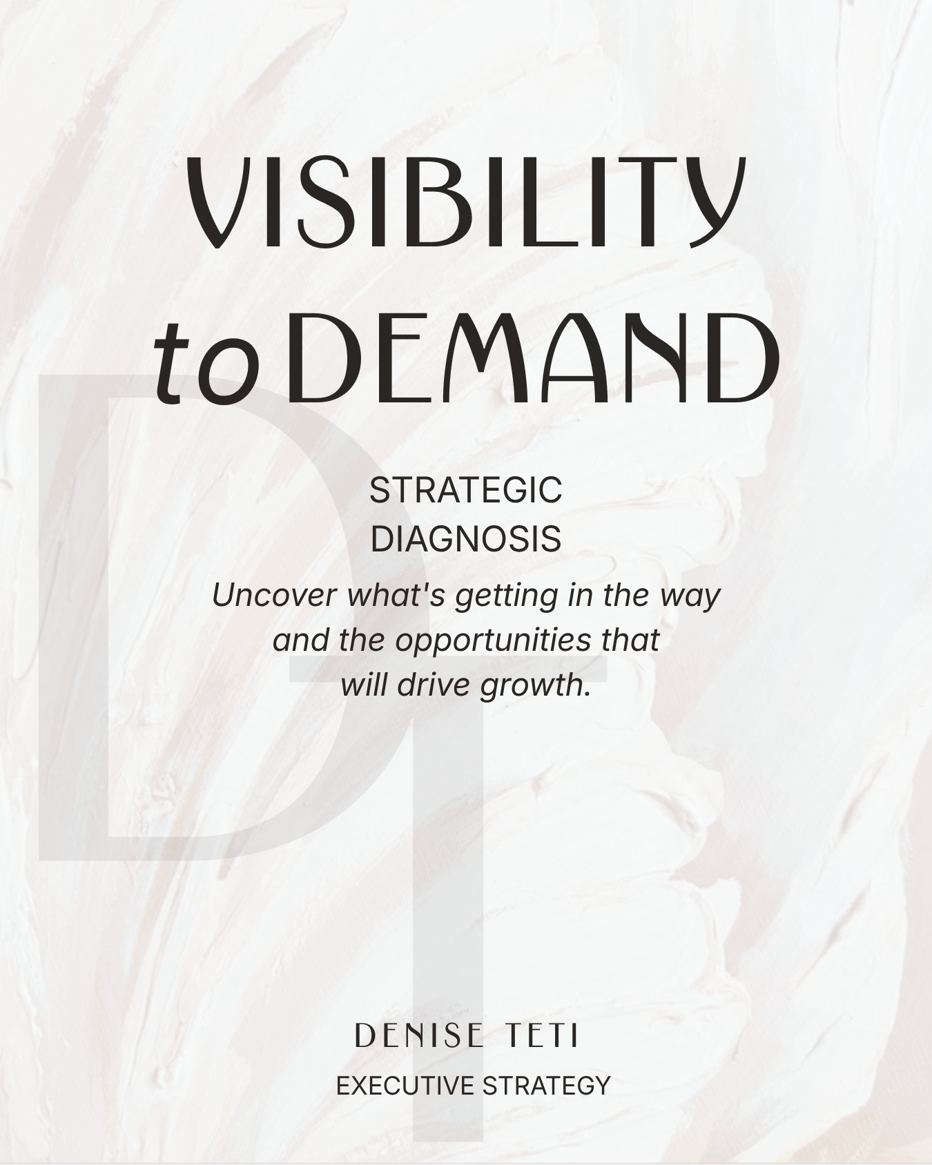 Visibility to Demand Diagnosis